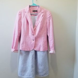 7th Avenue design studio pink structured blazer